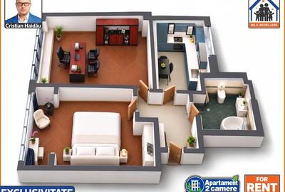 Apartament cu 2 camere decomandat în Cantemir