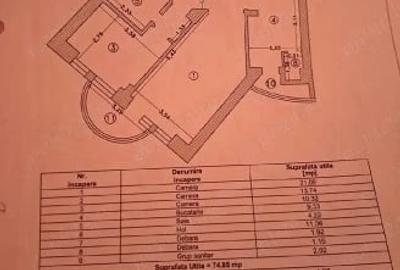 Apartament cu 3 camere decomandat în Gara