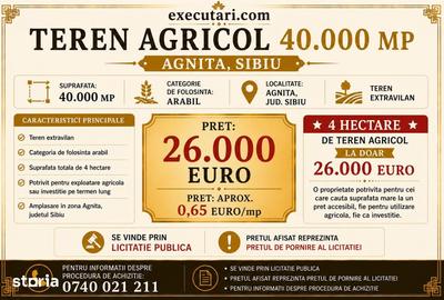 Teren de 40000 mp, în Central