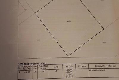 Teren de 258 mp, în Exterior Vest