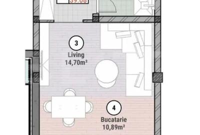 Garsonieră semidecomandată în Moșnița Nouă - 1