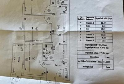 Apartament cu 3 camere în 1 Mai