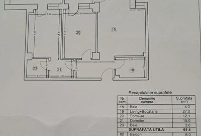 Apartament cu 3 camere decomandat în Baicului