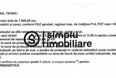 Teren Construcții intravilan de 7500 mp, în Exterior Est