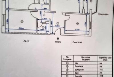 Apartament cu 3 camere decomandat în Bistrița Lac