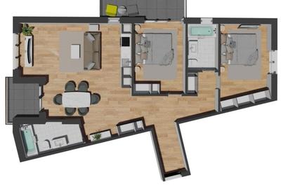 Apartament cu 3 camere semidecomandat în Florești - 14