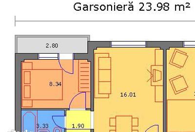 Apartament cu 2 camere în Tei