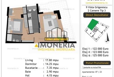 Apartament cu 2 camere decomandat în Nicolae Grigorescu