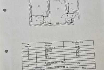 Apartament cu 2 camere semidecomandat în Tomis Nord