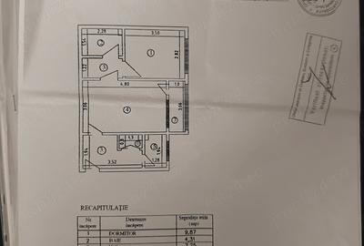 Apartament cu 2 camere semidecomandat în Central