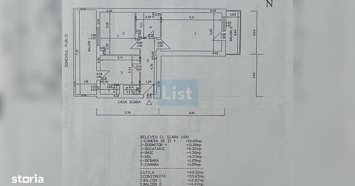 Apartament cu 2 camere decomandat în Est — fotografia 1