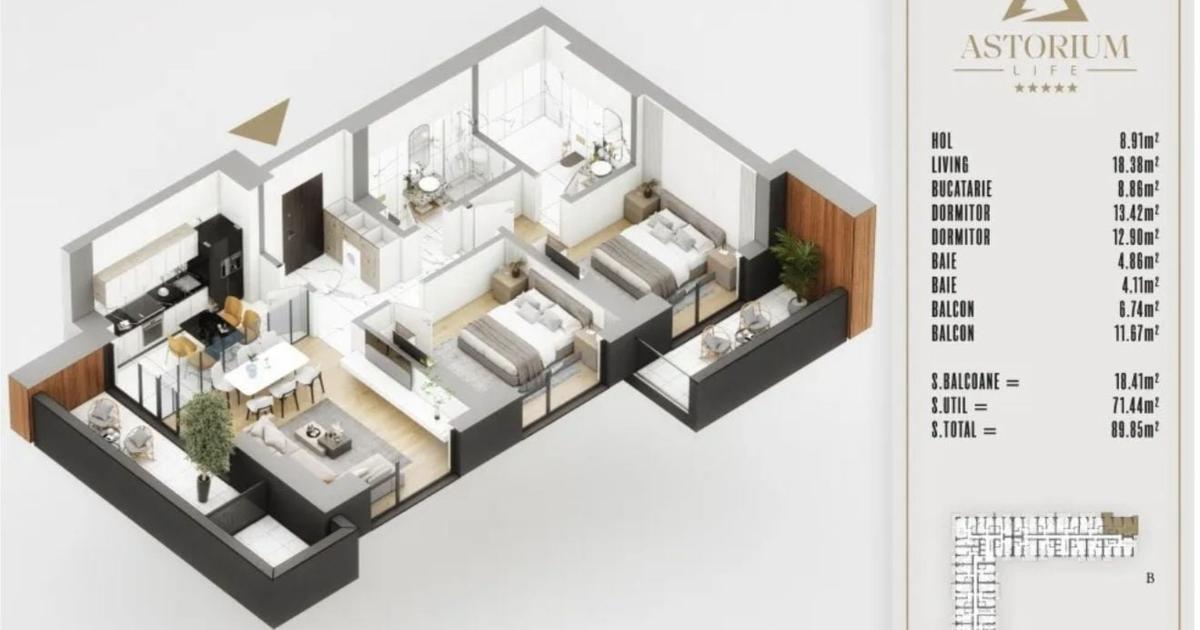 Apartament cu 3 camere decomandat în Theodor Pallady — fotografia 1