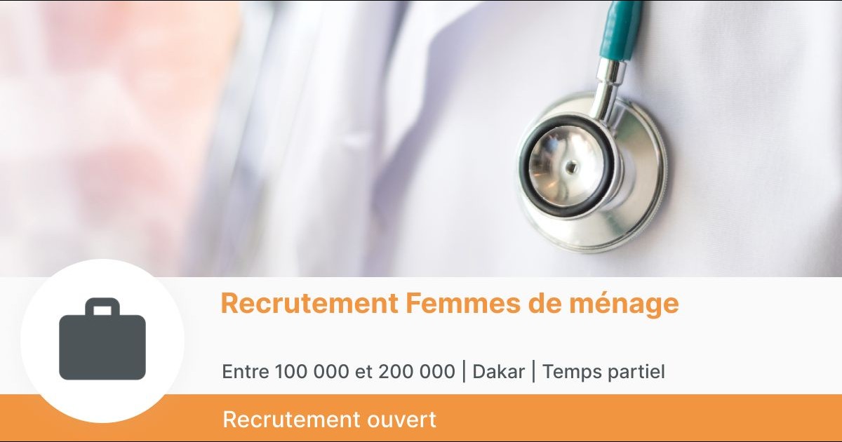 Recrutement Femmes de ménage Almadies ExpatDakar