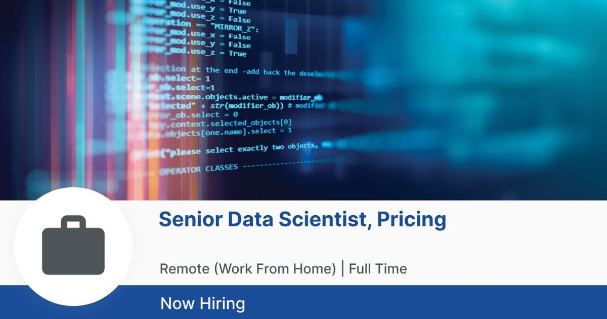 Senior Data Scientist, Pricing at Clipboard Health Jobberman