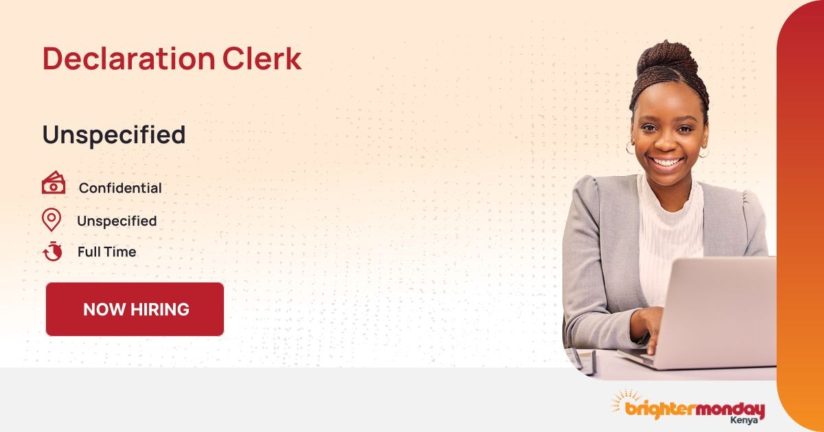 Declaration Clerk at Sheer Logic Management Consultants Ltd ...