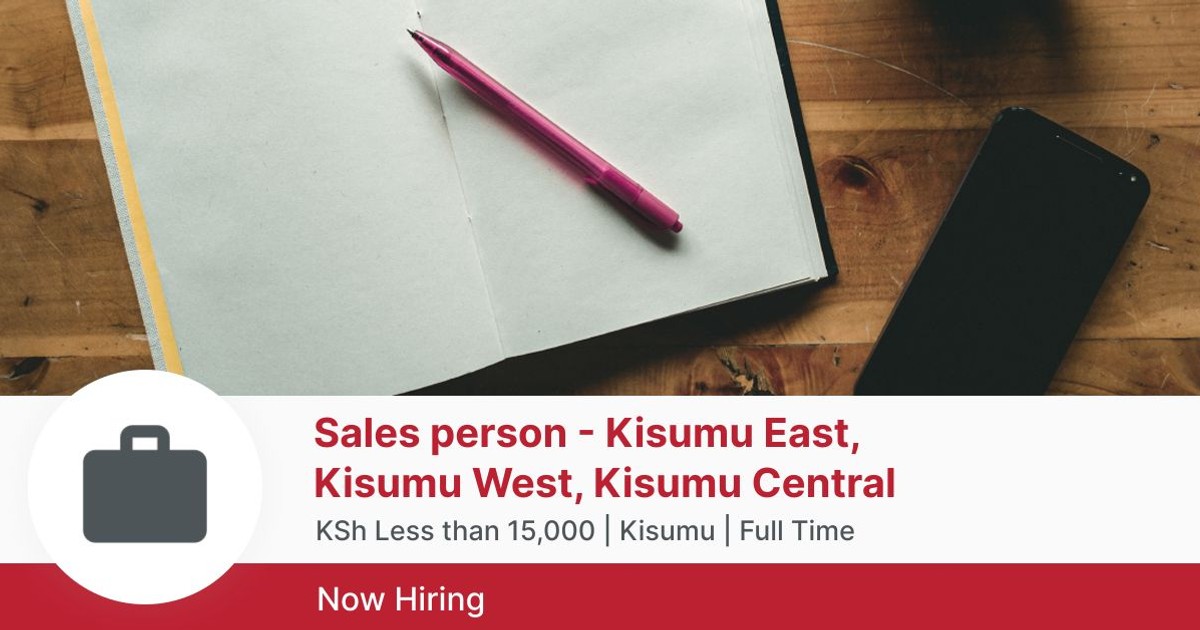 Sales person Kisumu East, Kisumu West, Kisumu Central at ARIANDA