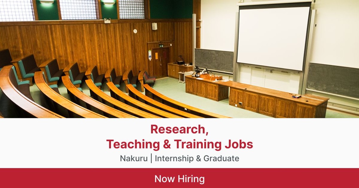 research jobs in nakuru kenya