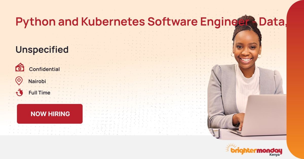 Python and Kubernetes Software Engineer - Data, Workflows, AI/ML ...