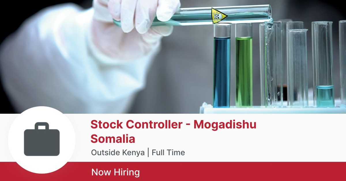 Stock Controller Mogadishu Somalia at Aboosto Cosmetics Ltd