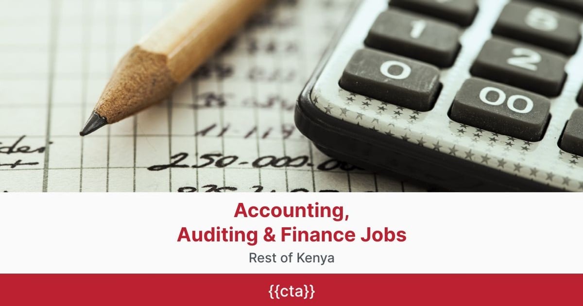 Accounting, Auditing & Finance Jobs in Rest of Kenya