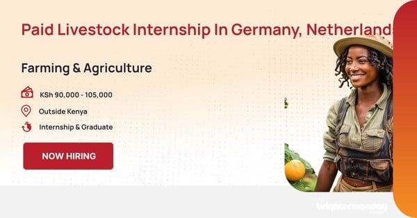 PAID LIVESTOCK INTERNSHIP IN GERMANY, NETHERLANDS & NORWAY in Outside Kenya