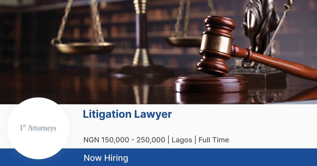 Litigation Lawyer At 1st Attorneys | Jobberman