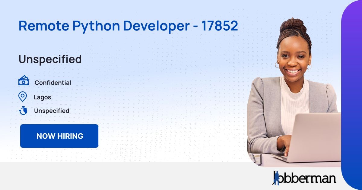 Remote Python Developer - 17852 at Turing | Jobberman