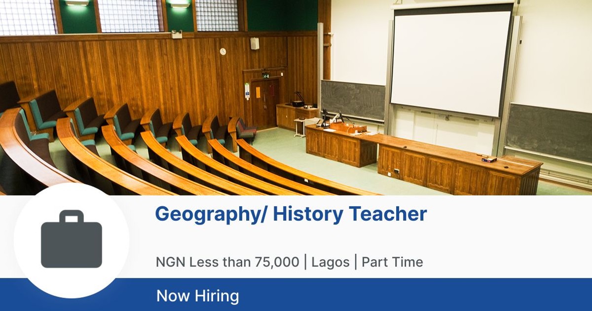 Geography/ History Teacher at Divine Infinity College Jobberman