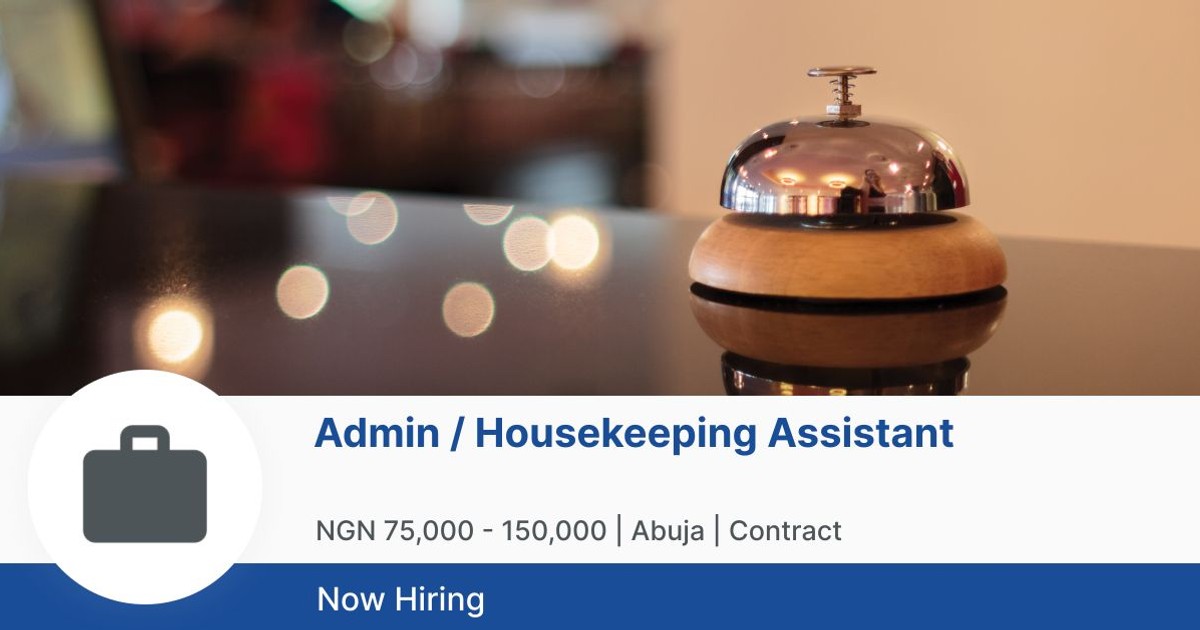 Admin / Housekeeping Assistant at GREEN HYBRID MULTICONCEPT SERVICES