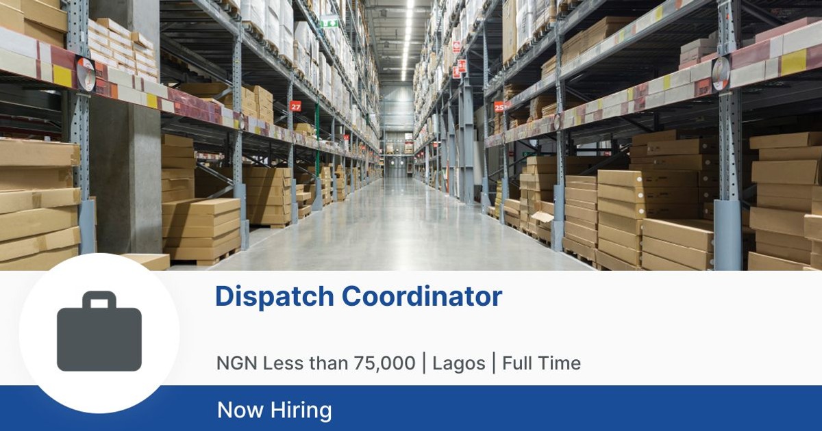 Dispatch Coordinator at Barcutt Investment Limited Jobberman