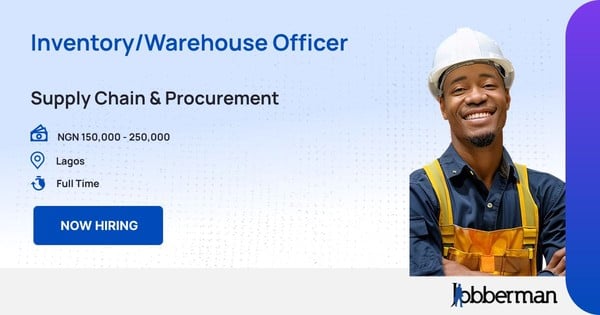 Inventory/Warehouse Officer in Lagos