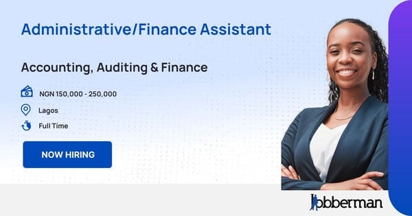 Administrative/Finance Assistant in Lagos