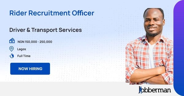Rider Recruitment Oﬃcer in Lagos